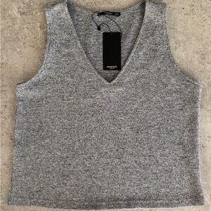 Mango Metallic Knit Top